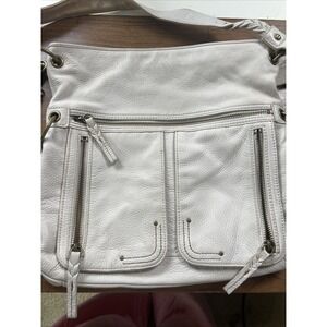 the Sak Pebbled Leather Double Strapped Shoulder Bag Zipper Closures Y2K Retro‎